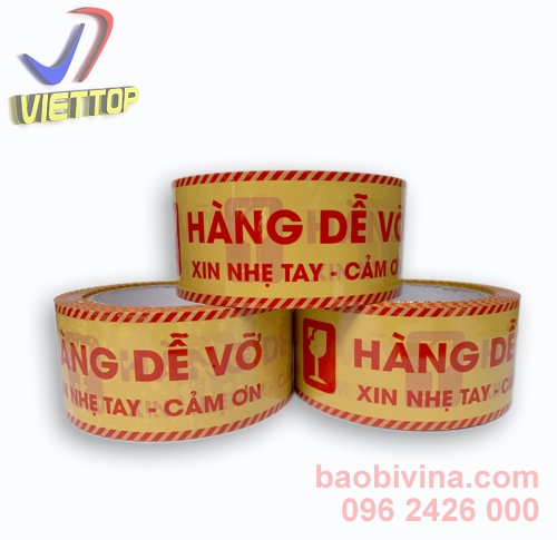 Băng dính OPP đục in chữ